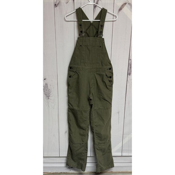 Patagonia W’s All Seasons Hemp Canvas Bib Overalls Small Green EUC - Picture 1 of 14